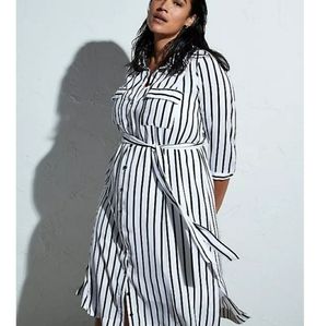 Torrid Striped Shirt Dress
